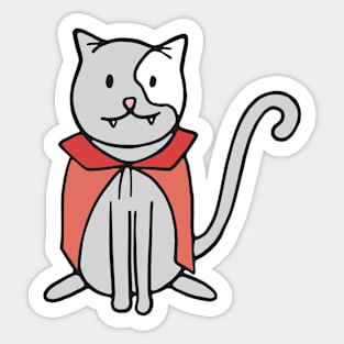 Halloween Costume Cat Vampire Sticker